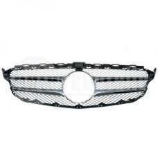Решетка радиатора Mercedes Benz W205 14-18 (хром/серебро) Решетка радиатора Mercedes Benz W205 14-18 (хром/серебро)