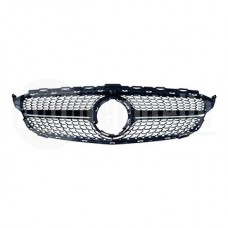 Решетка радиатора Mercedes Benz W205 18- (хром/чёрн. ) Diamond