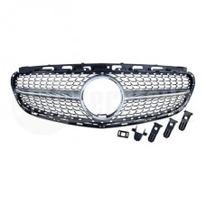 Решетка радиатора Mercedes Benz W212 13-15 (хром/серебро) Diamond