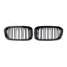 Решетки радиатора компл. BMW 1 F20/F21 15-19 (мат. чёрн. двойная)