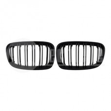 Решетки радиатора компл. BMW 1 F20/F21 10-15 (мат. чёрн. двойная)