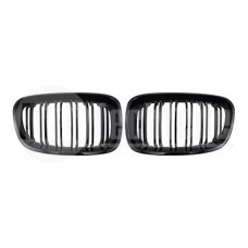 Решетки радиатора компл. BMW 1 F20/F21 10-15 (глянц. чёрн. двойная)