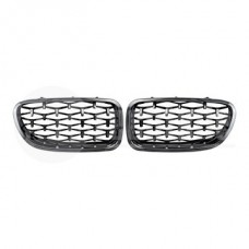 Решетки радиатора компл. BMW 5 F10/F11 10-14 (хром/хром/чёрн. Diamond)