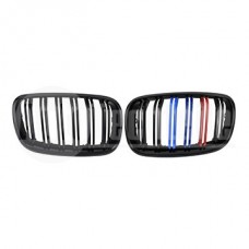 Решетки радиатора компл. BMW X5 E70 06-13 / X6 E71 07-14 (глянц. чёрн. M-стиль, двойная)